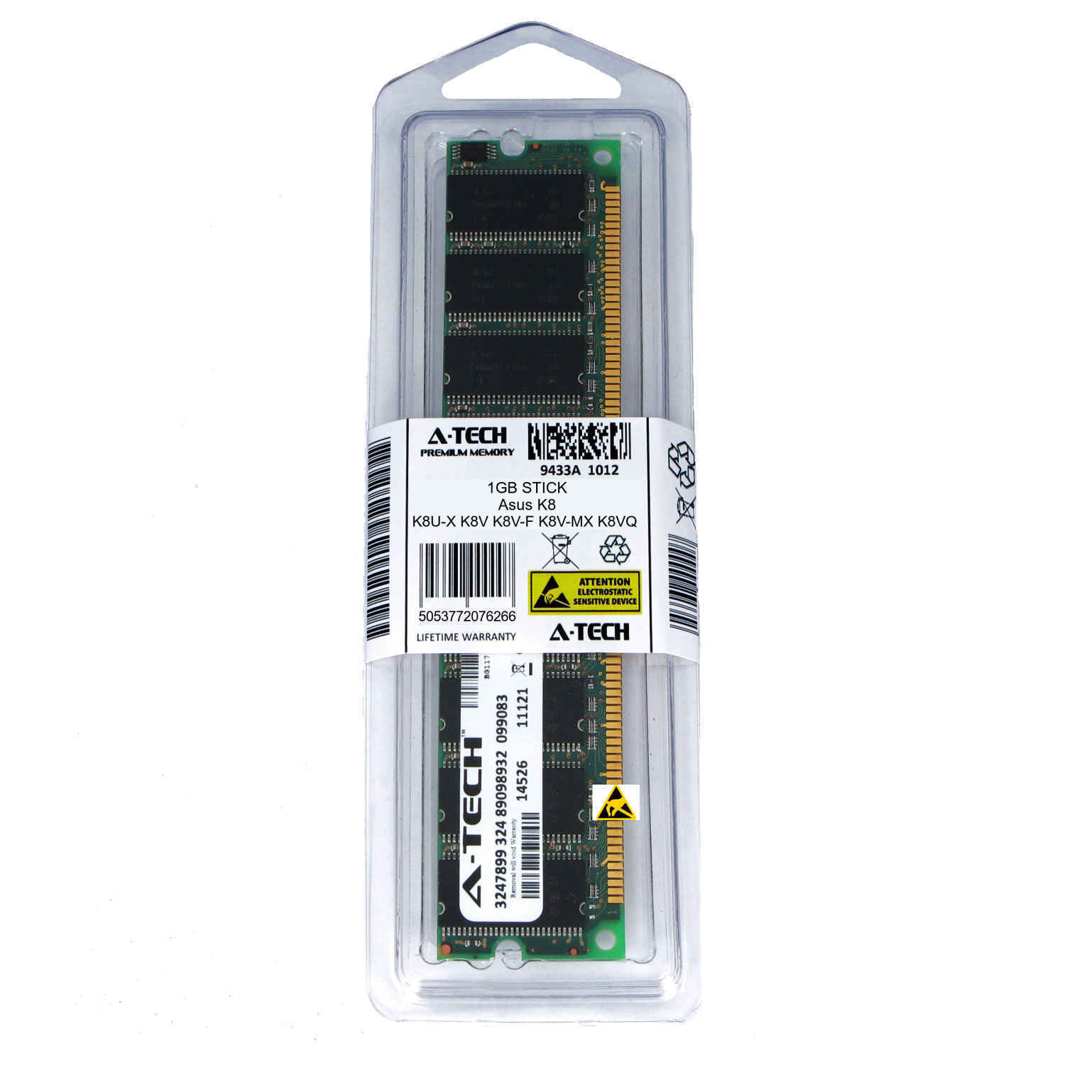 1GB DIMM Asus K8U-X K8V K8V-F K8V-MX K8VQ K8VSEDX K8V-VM PC3200 Ram Memory