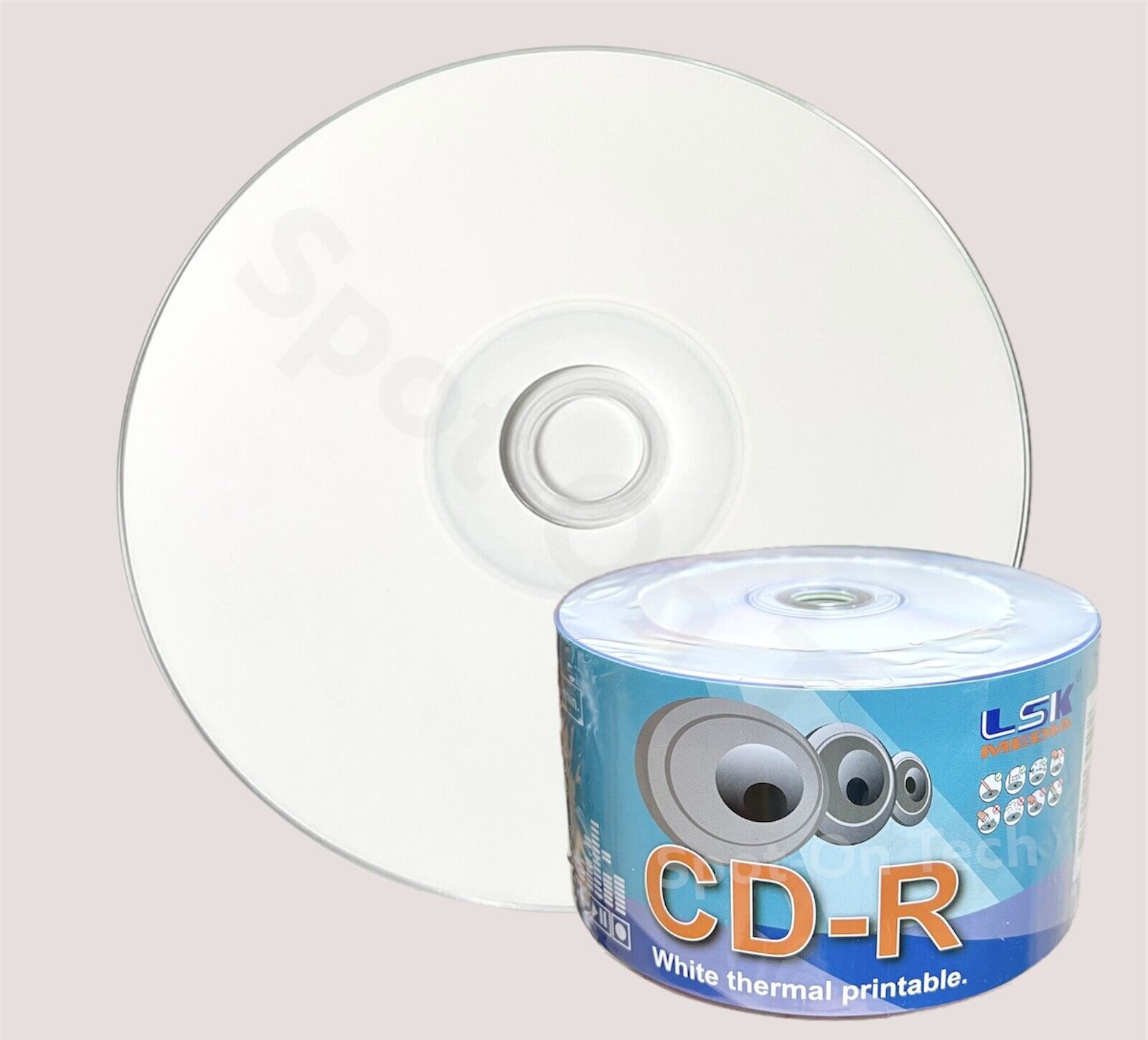 25 LSK CD CD-R White Thermal Duplication Grade - 80Min/700MB/52x in Sleeves
