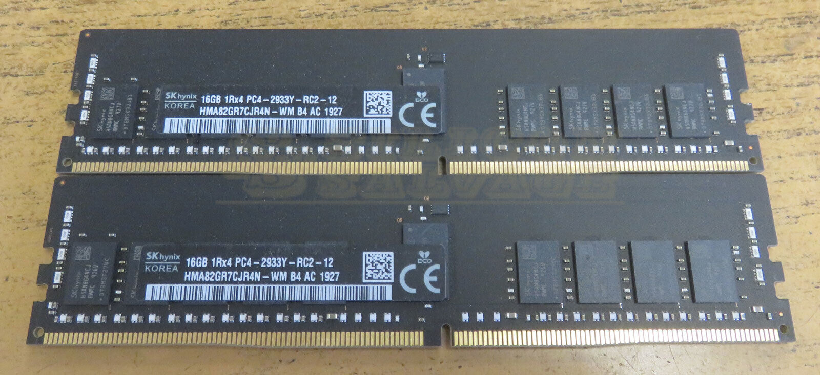 Hynix 2 x 8GB 2Rx4 PC4-2933Y-R RDIMM DDR4-21300 ECC Registered Server Memory 