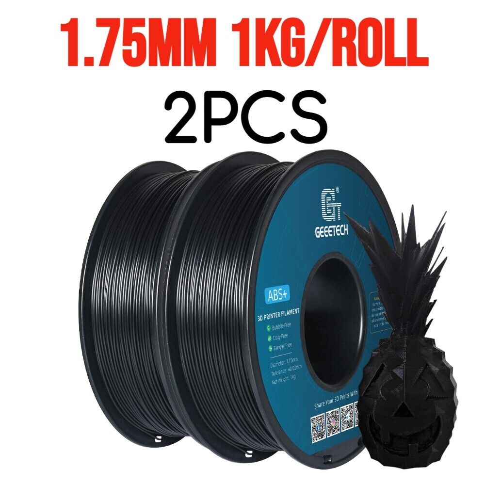 2PCS Geeetech 3D Printer Filament ABS 1.75mm 1kg/roll Black for FDM 3D Printer