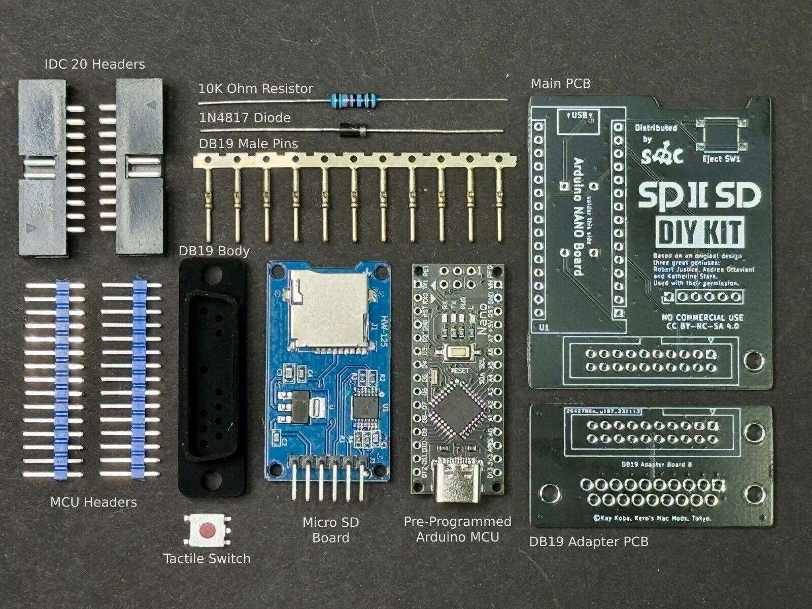 SP][SD DIY Kit - Components for Apple Smart Port to SD Adapter (SPIISD / SP2SD)