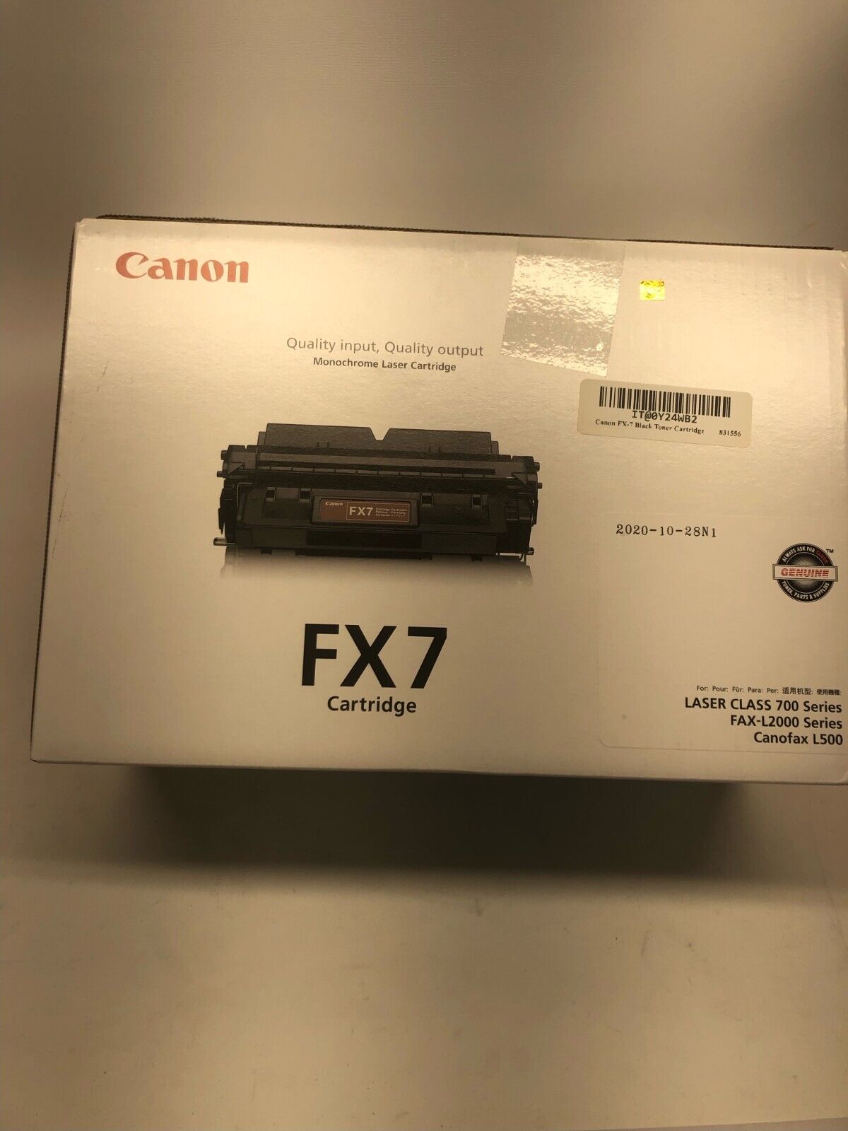 Canon FX7 Cartridge Monochrome Laser Cartridge Laser OEM *SEALED*