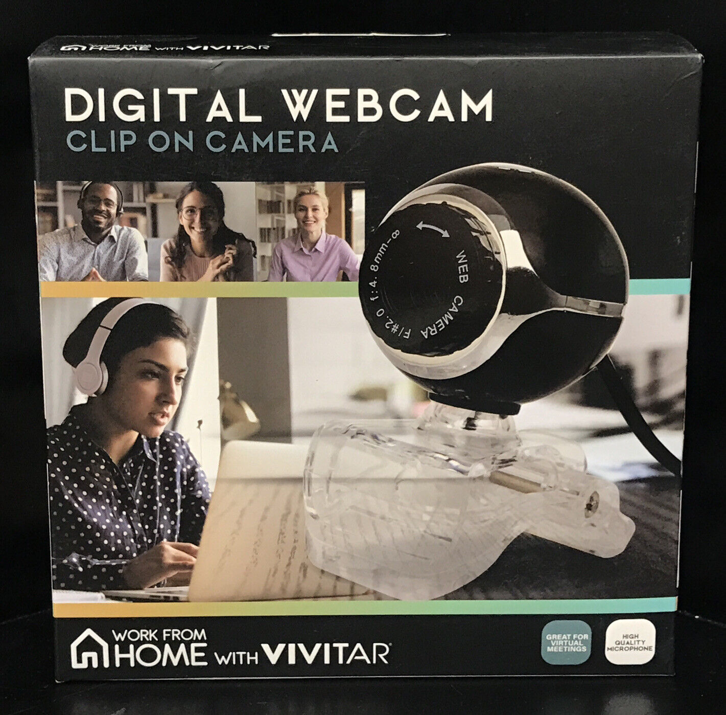 VIVITAR DIGITAL WEBCAM Clip On Camera 360 Rotating Base, Optimized Zoom