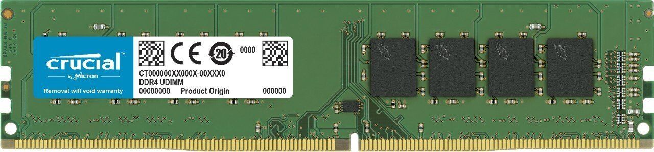 Crucial 16GB Single DDR4 2400MHz PC4-19200 Desktop RAM 288-Pin Memory 2400 Dimm