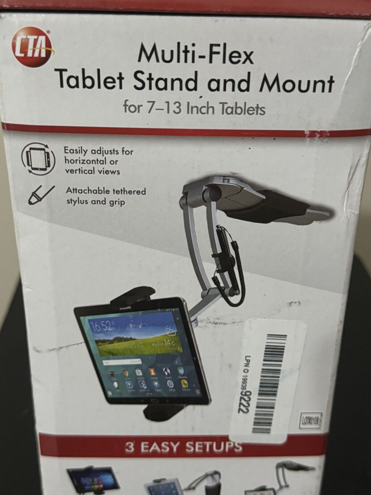 CTA Digital 2-In-1 Kitchen Mount Stand for Tablets (PAD-KMS) NEW