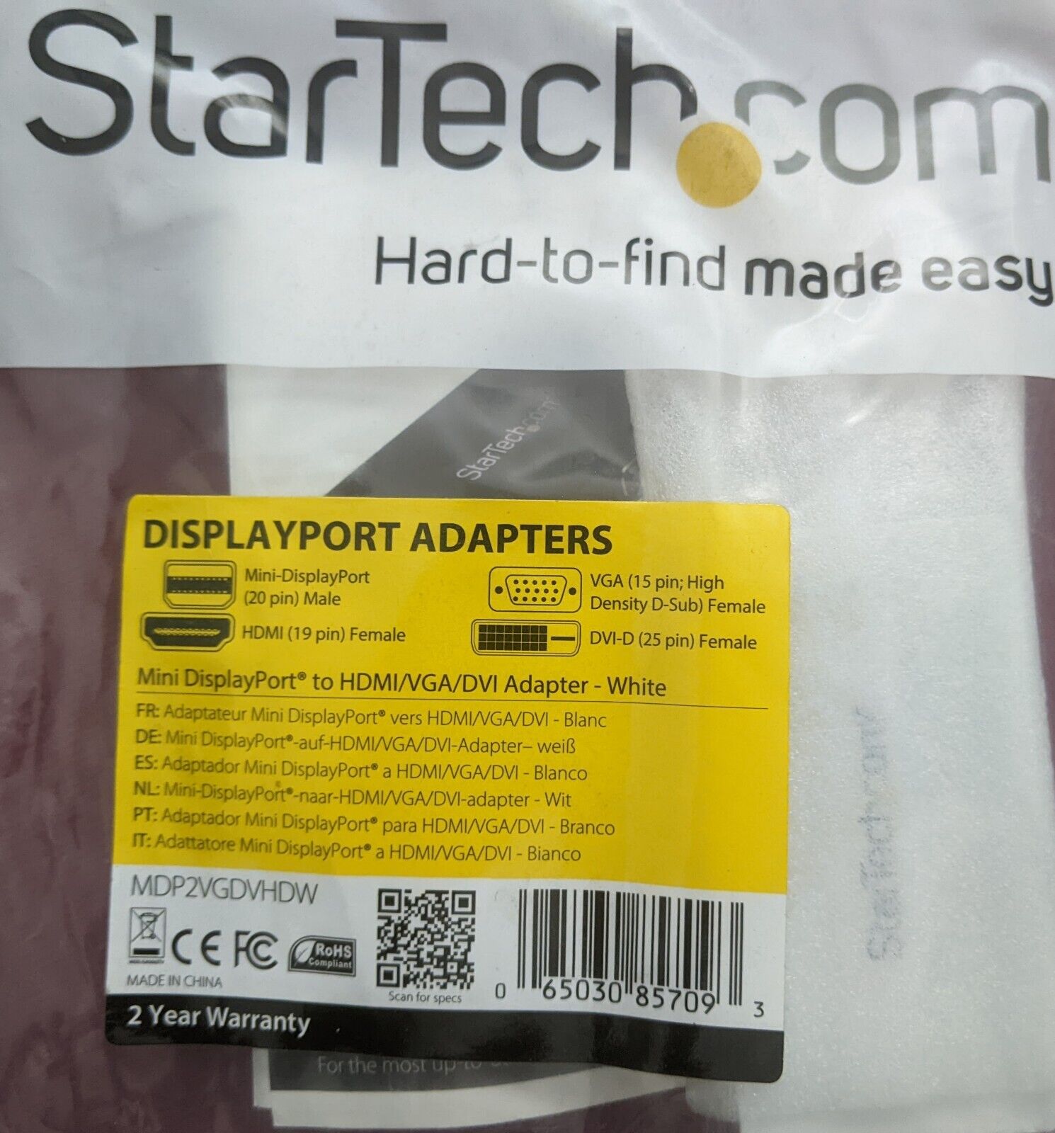 Startech MDP2VGDVHDW Travel A/V Adapter: 3-in-1 Mini Display