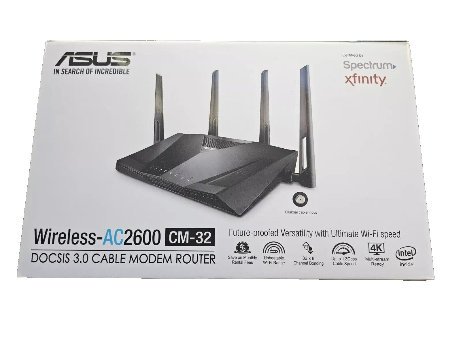 Asus CM-32 AC2600 Wireless AC2600 DOCSIS 3.0 Cable Modem Router