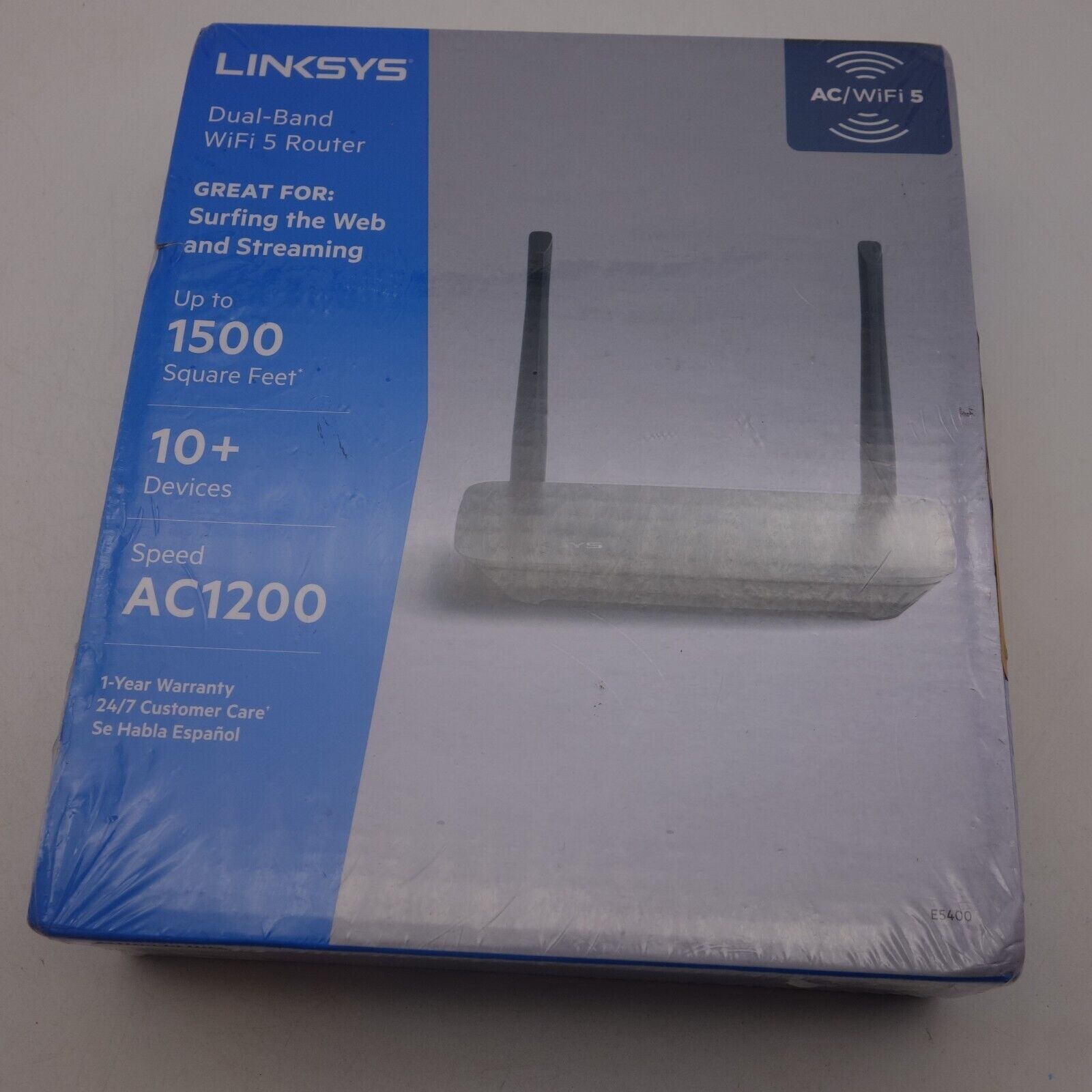 NEW Linksys WiFi 5 Router Dual-Band AC1200 (E5400) Sealed Box