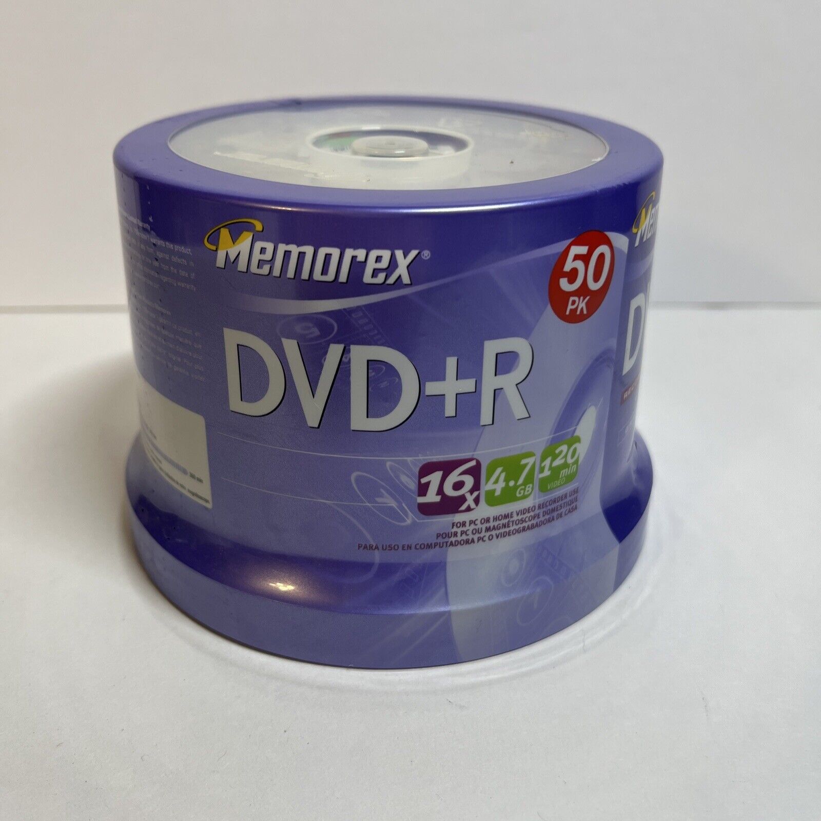 Memorex DVD+R 16x 4.7GB 120 min, 50 Pack [Brand New]