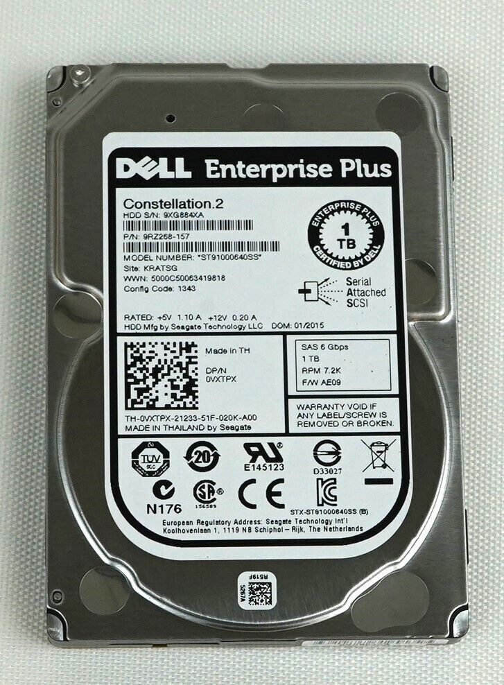 Dell ST91000640SS Hard Drive VXTPX