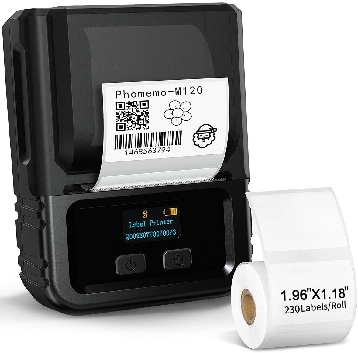 Phomemo M120 Bluetooth Label Maker Machine Portable Wireless Thermal Printer Lot