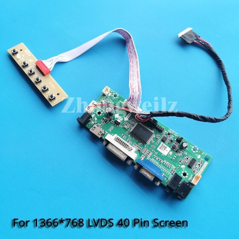 For LP140WH2-TLN1/TLS1 1366x768 Panel LVDS 40-Pin HDMI+DVI+VGA Driver Board Kit