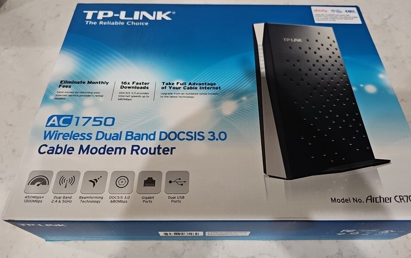 TP-Link Archer CR700 AC1750 Wireless Dual Band, Open Box