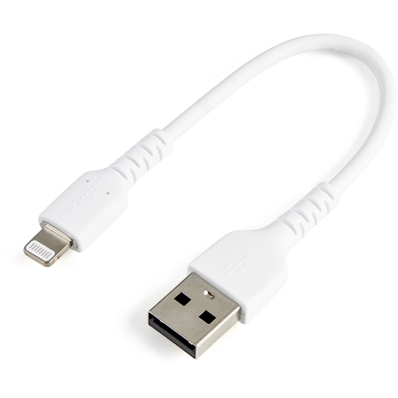 StarTech.com 6 inch (15cm) Durable White USB-A to Lightning Cable - Heavy Duty R