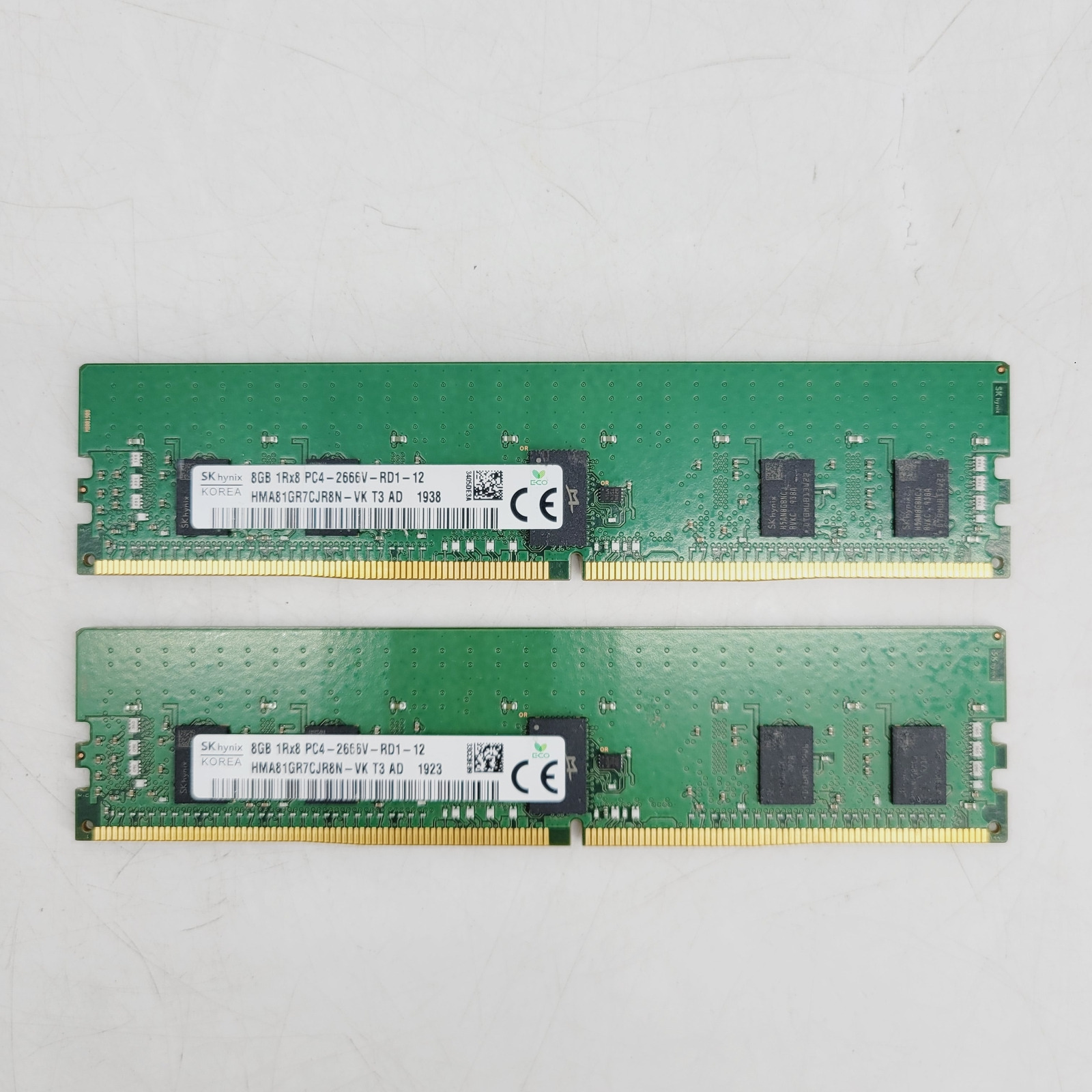 16GB (2x 8GB)SK Hynix PC4-2666V 1Rx8 RAM HMA81GR7CJR8N-VK
