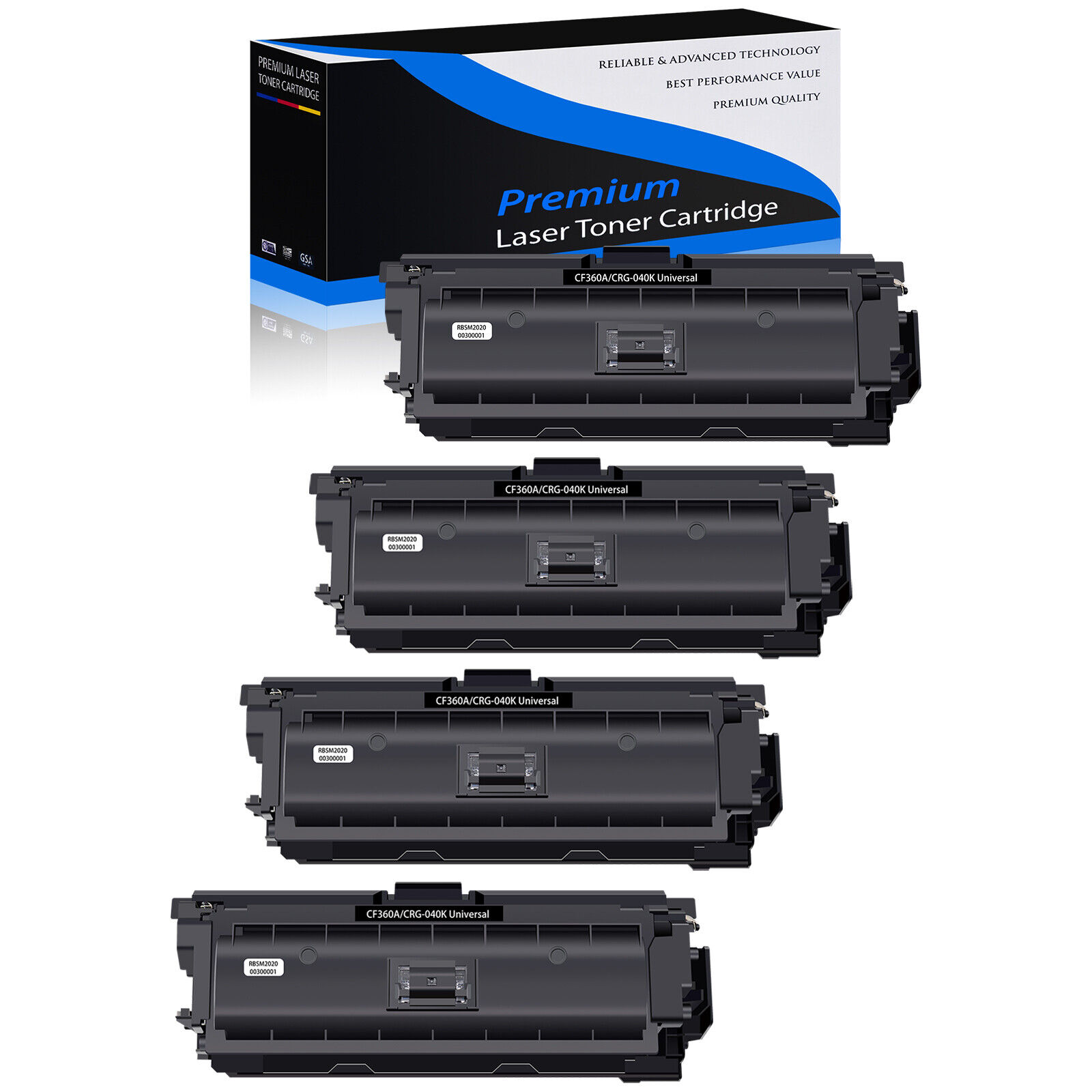 4x Toner CF360A Black Color Set 508A for HP Laserjet Enterprise M553x MFP M577c
