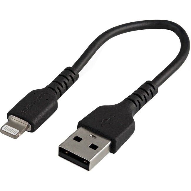 StarTech.com 6 inch/15cm Durable Black USB-A to Cable, Rugged Heavy Duty