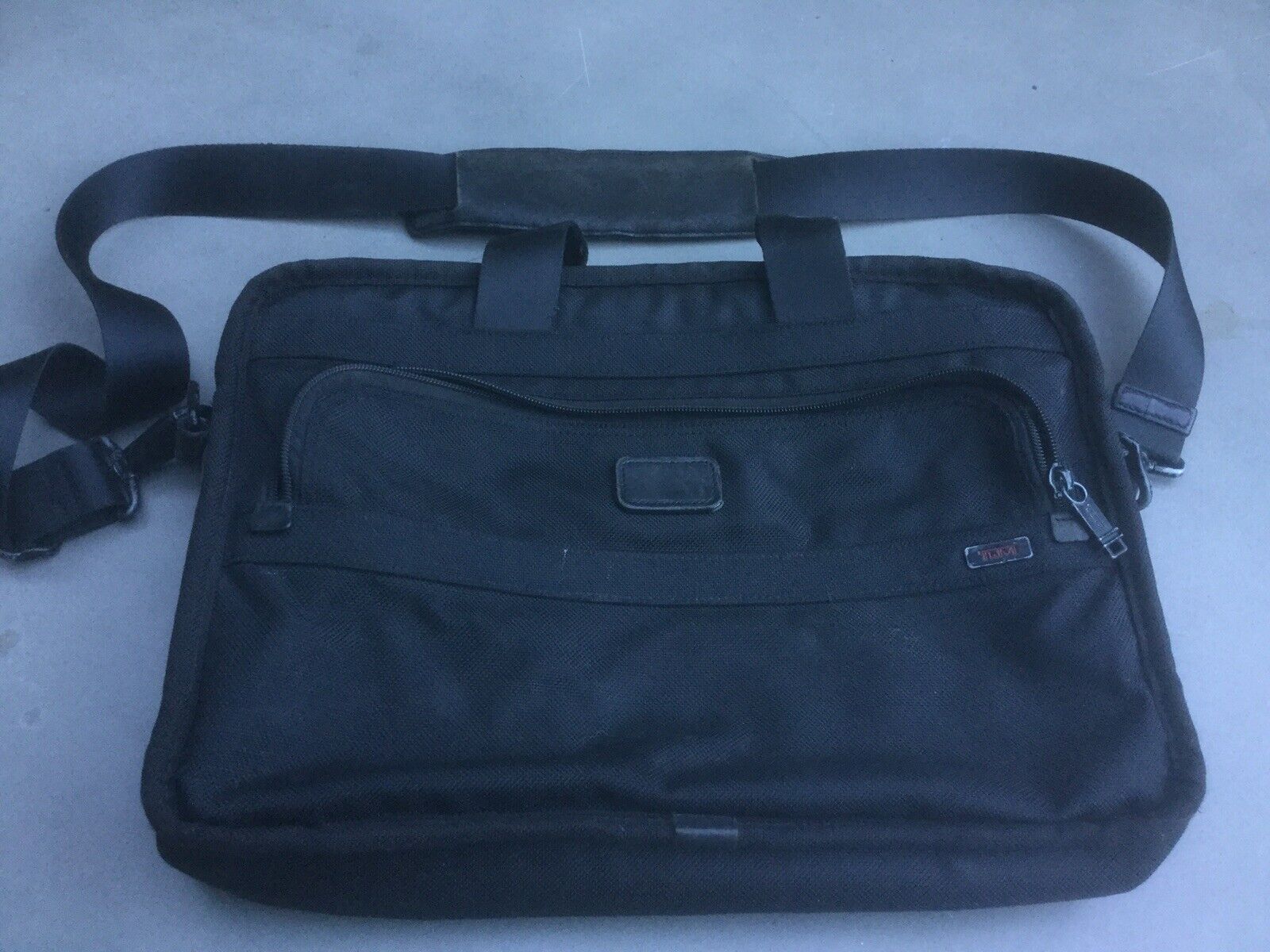 Tumi Alpha Bravo Slim Travel Laptop Briefcase FXT Ballistic Nylon/Leather Trim T
