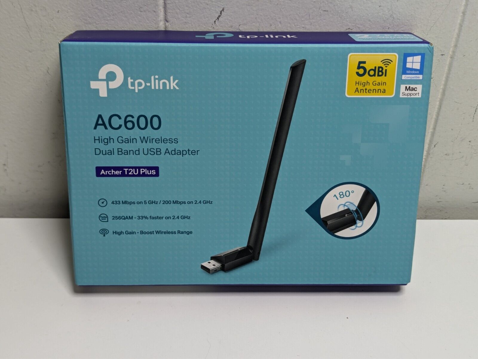 TP-Link AC600 Archer T2U Plus High Gain Wireless Dual-Band USB 