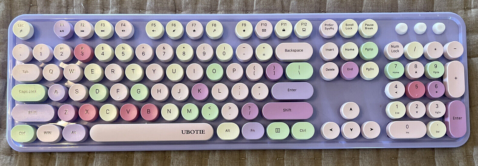 UBOTIE Sweet Portable Bluetooth Colorful Computer Wireless Keyboard Pastels R