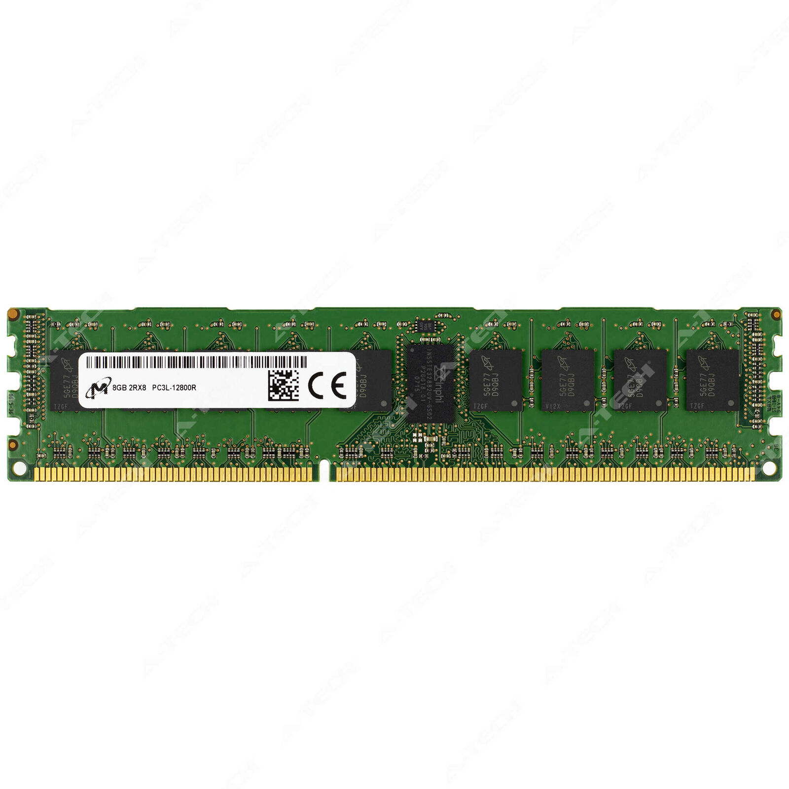 Micron 8GB 2Rx8 PC3L-12800R RDIMM DDR3L 1600 ECC Registered Server Memory RAM 1x