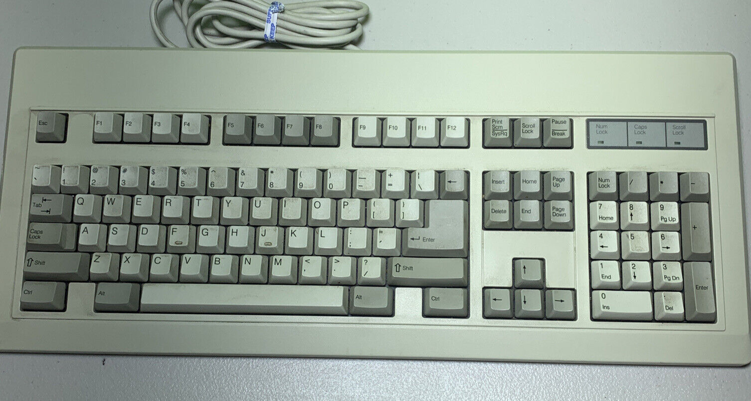 NMB Technologies RT8255C+ Vintage Mechanical Keyboard Tandy 5 Pin Din