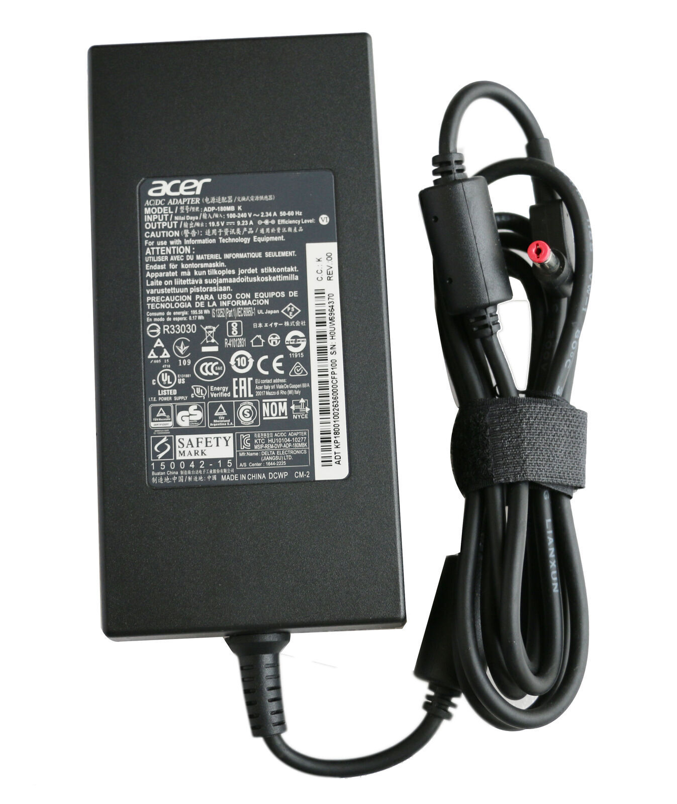 NEW Genuine 180W 19.5V 9.23A for Acer Predator Helios 300 G3-571 G3-572 Plug