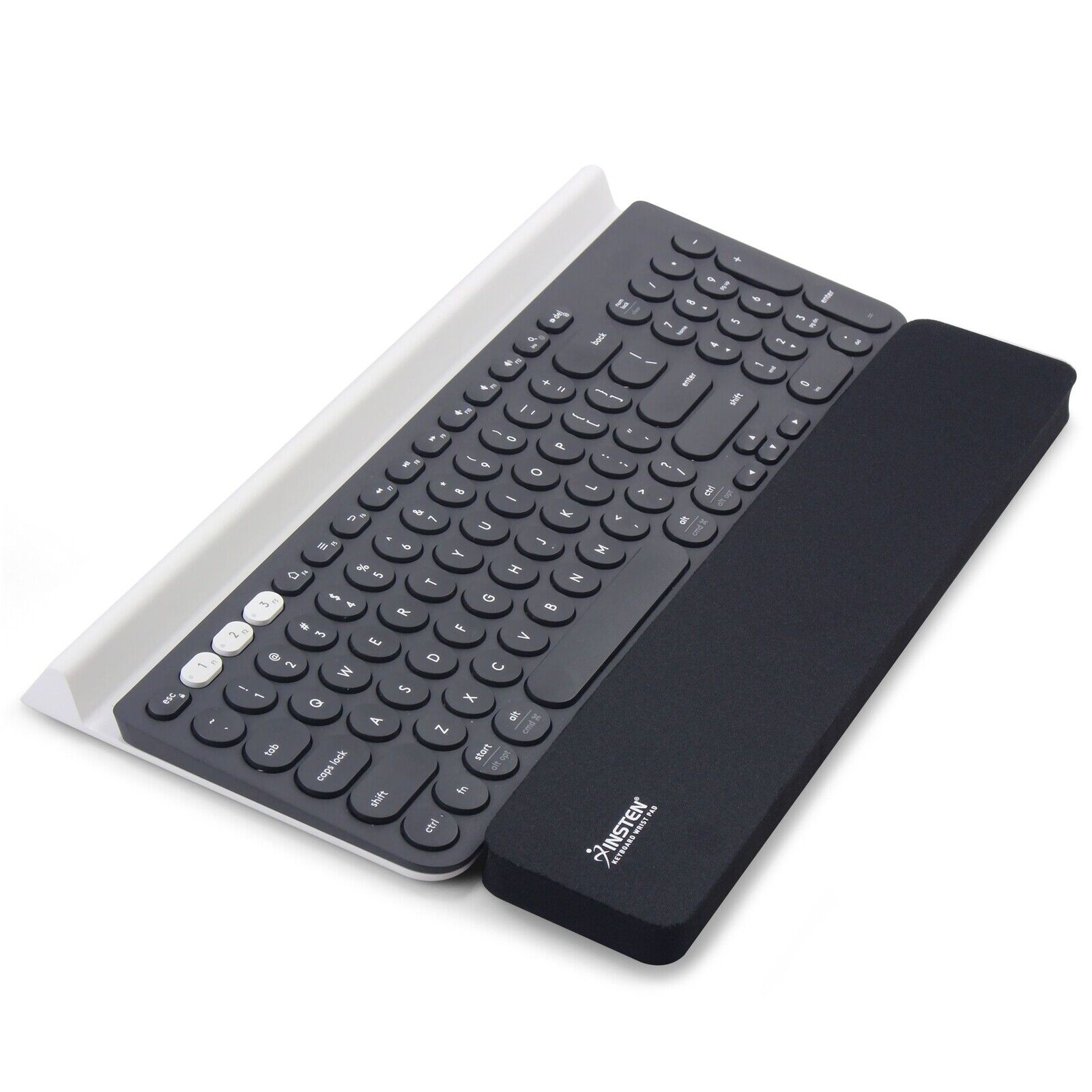Black Keyboard Wrist Rest Anti Slip Ergonomic Pad Support Cushion, 13.8 x 2.8 in