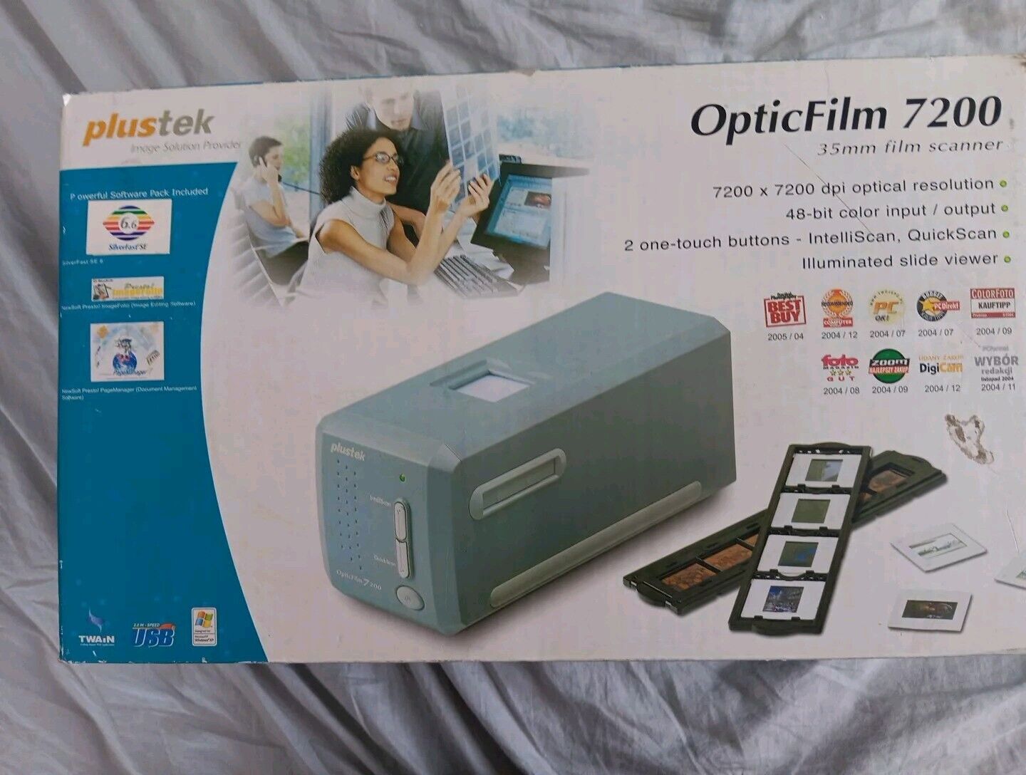NIB Opticfilm 7200 Film Plustek 35mm Film Scanner Image Solution Provider
