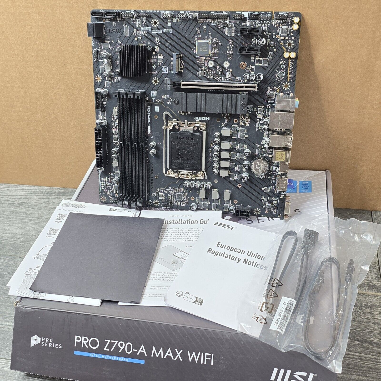 MSI PRO Z790-A MAX WIFI LGA 1700 12th-14th gen DDR5 ATX Motherboard 4x M.2 Slots