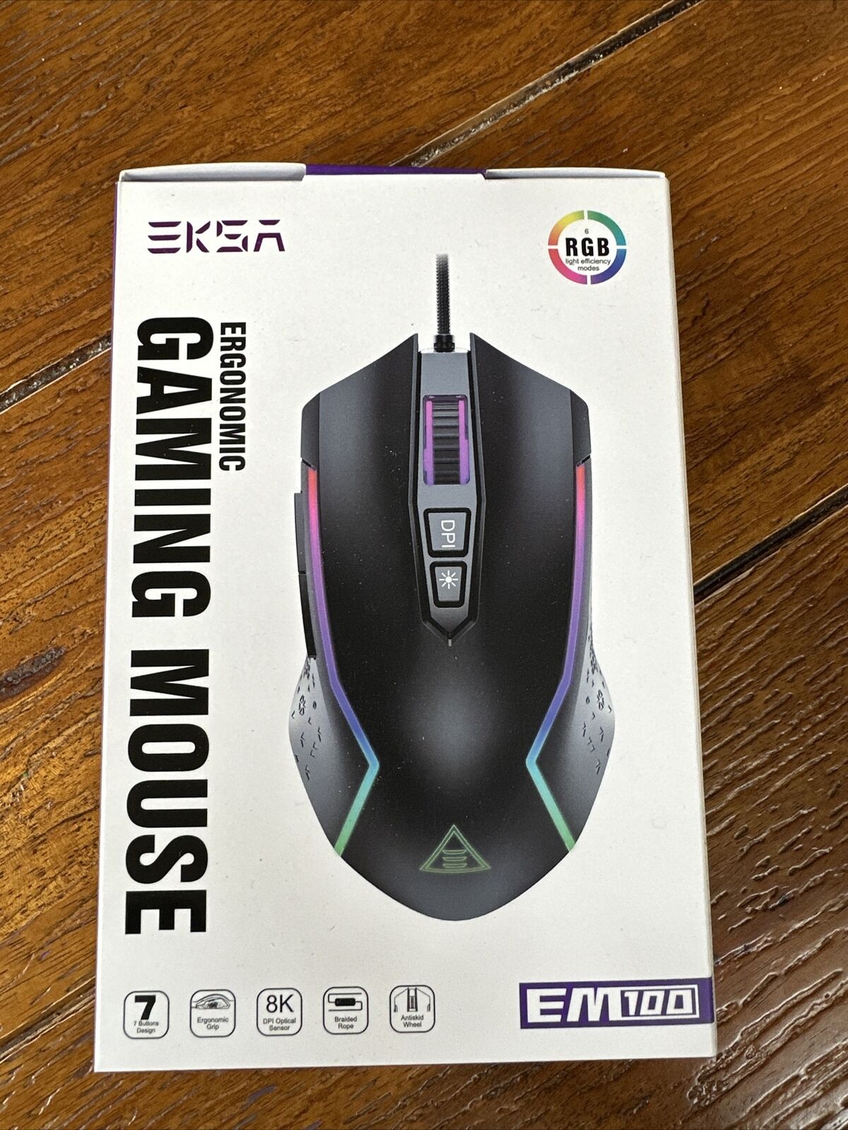 EKSA Gaming Mouse Computer Mouse with 7 Programmable Buttons Wired Gaming Mic...