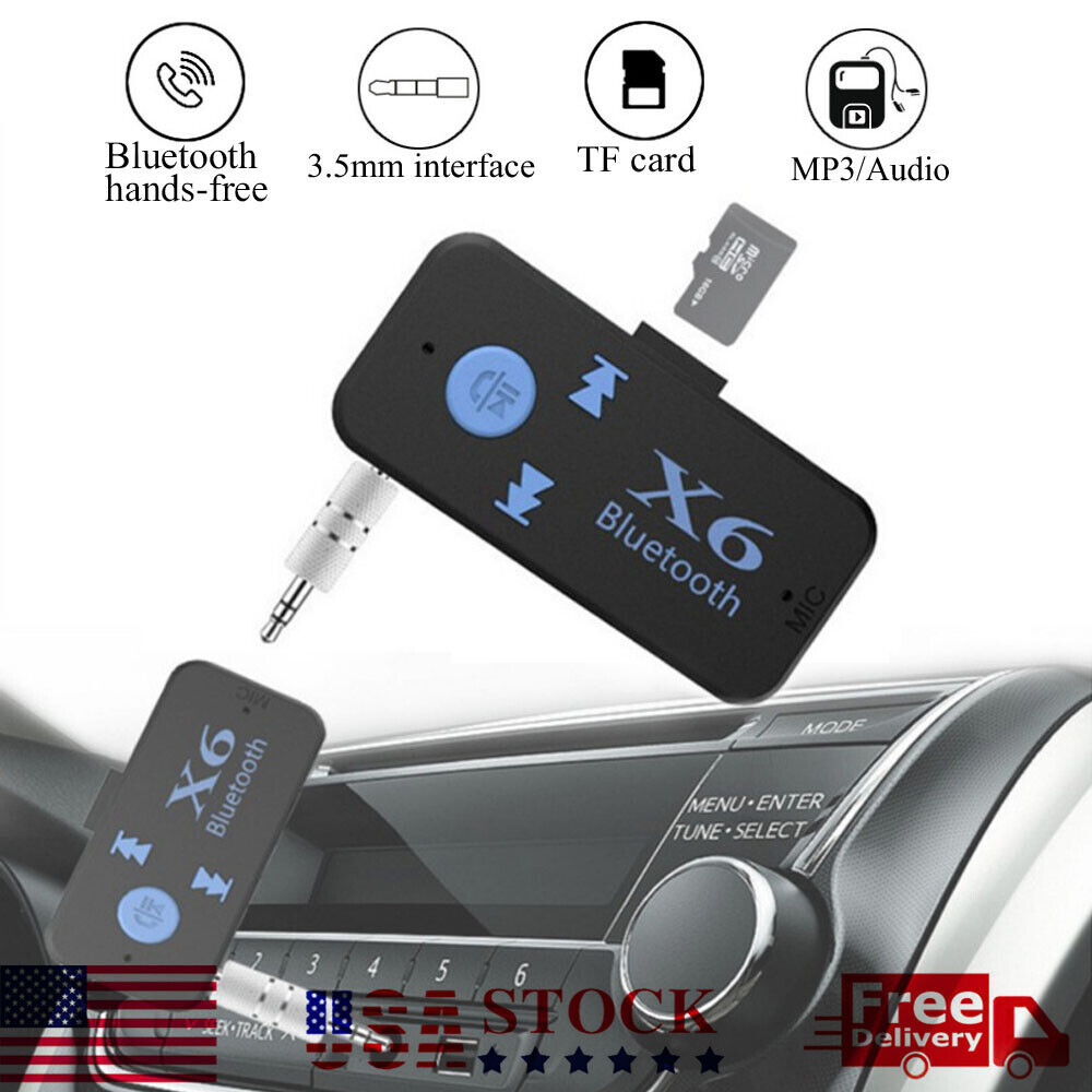 Bluetooth 5.0 2 IN 1 Transmitter Receiver Wireless Audio 3.5mm Jack Aux Adapter