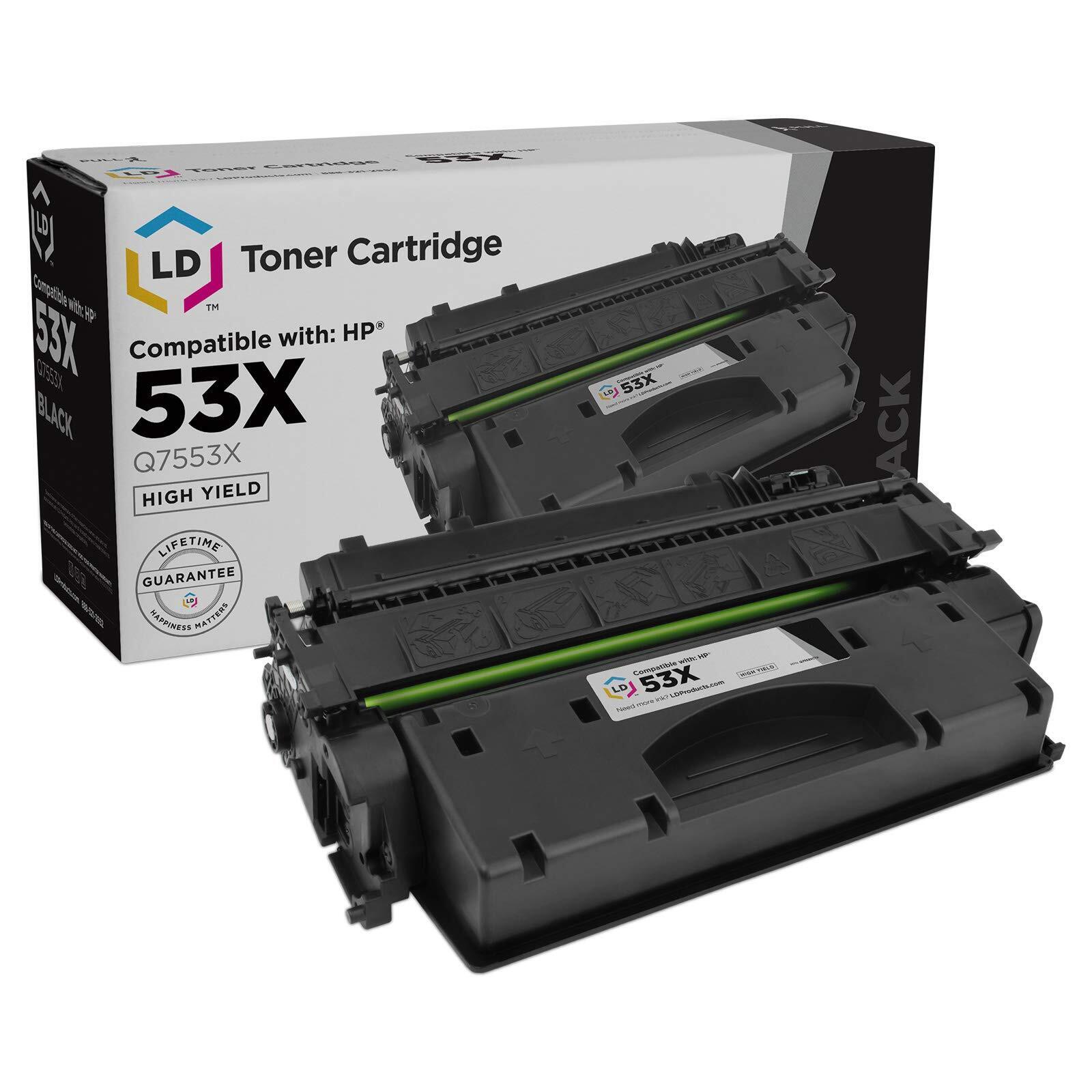LD Products Compatible Toner Cartridge Replacement HP 53X Q7553X HY Black