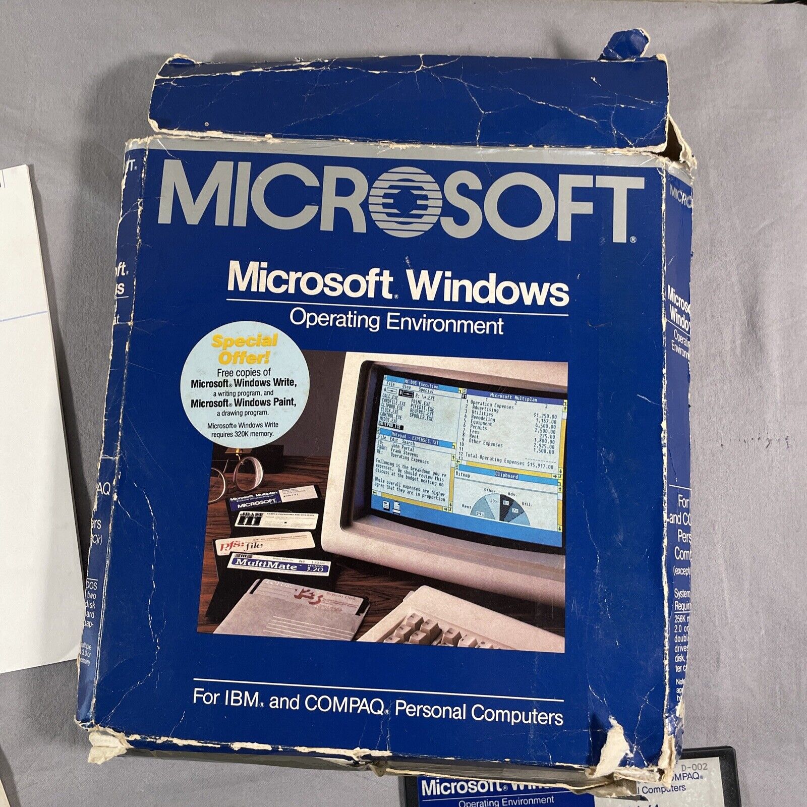 Microsoft Windows 1.0 Vintage Software Incomplete 050-050-004