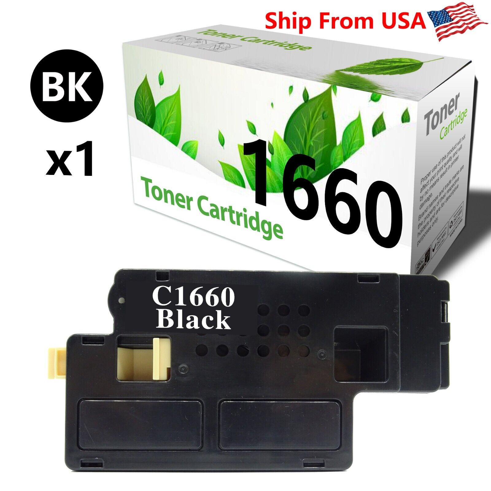 1-Pack of Black C1660 Toner Cartridge Replacement for C1660cnw Printer