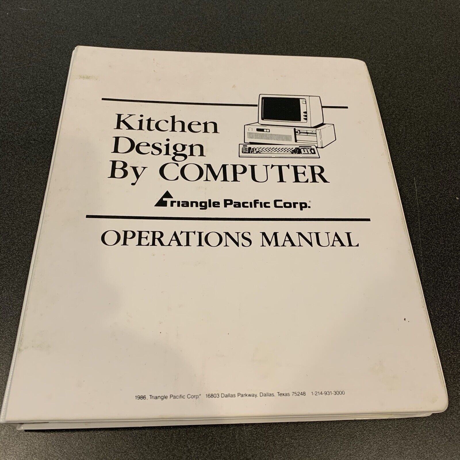 Kitchen Design by Computer Triangle Pacific IBM PC software 1986 vintage 