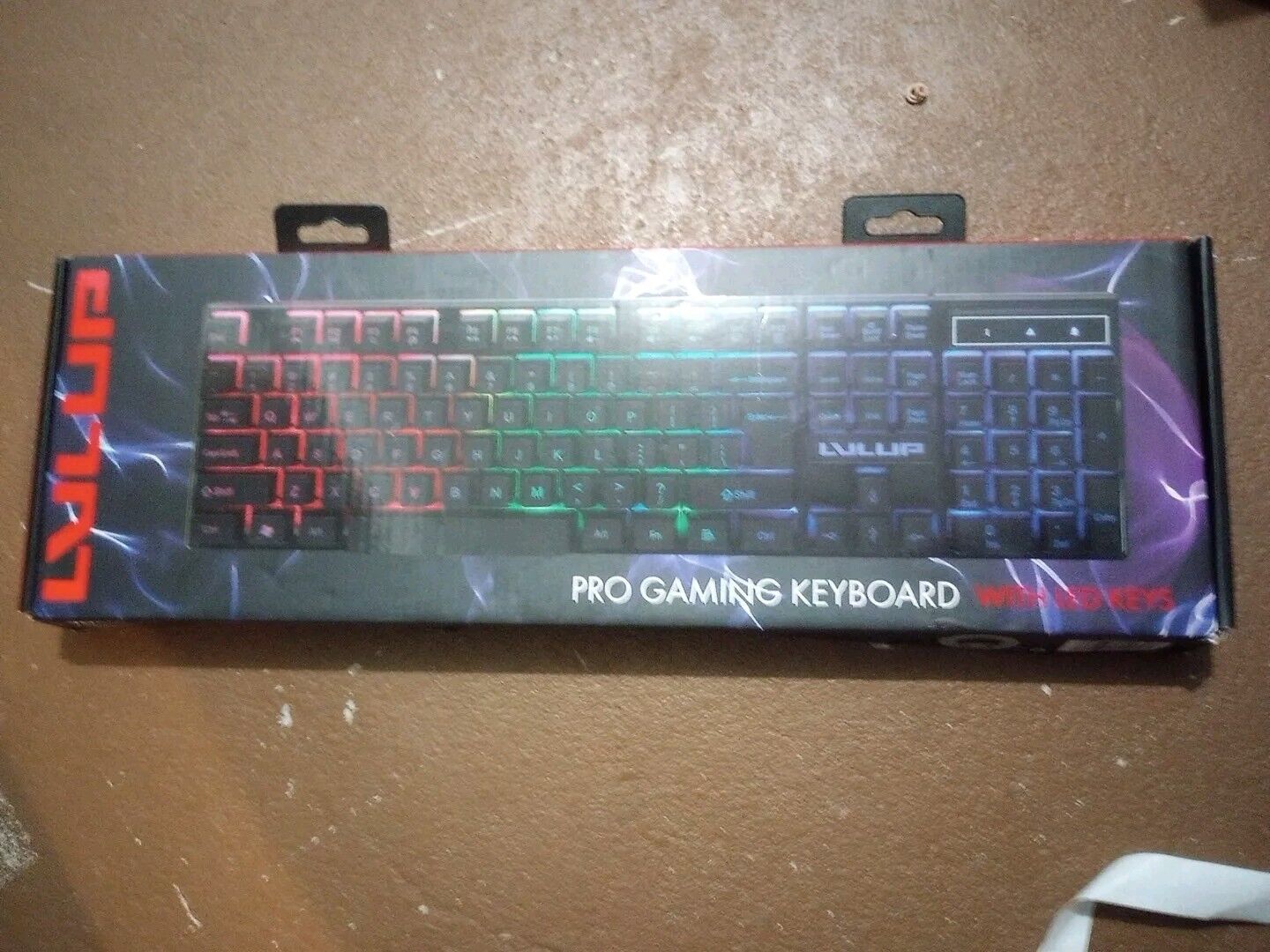 Lvlup Pro Gaming Keyboard with Light Up Colors LED Keys LU734 - NEW-Unopened