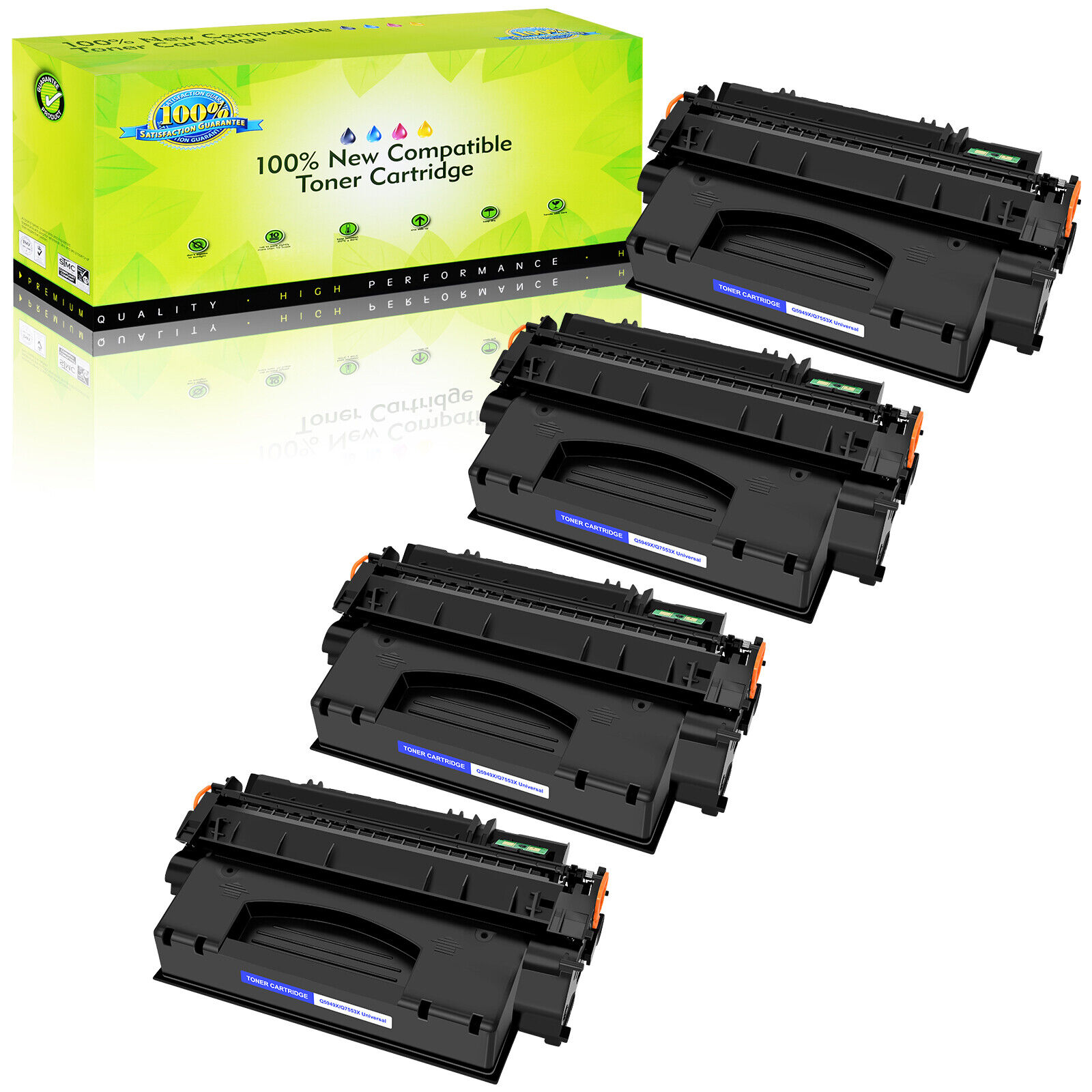 4PK Q5949X 49X Toner Cartridge for HP LaserJet 1320 1320t 1320n 1320tn 3390 3392