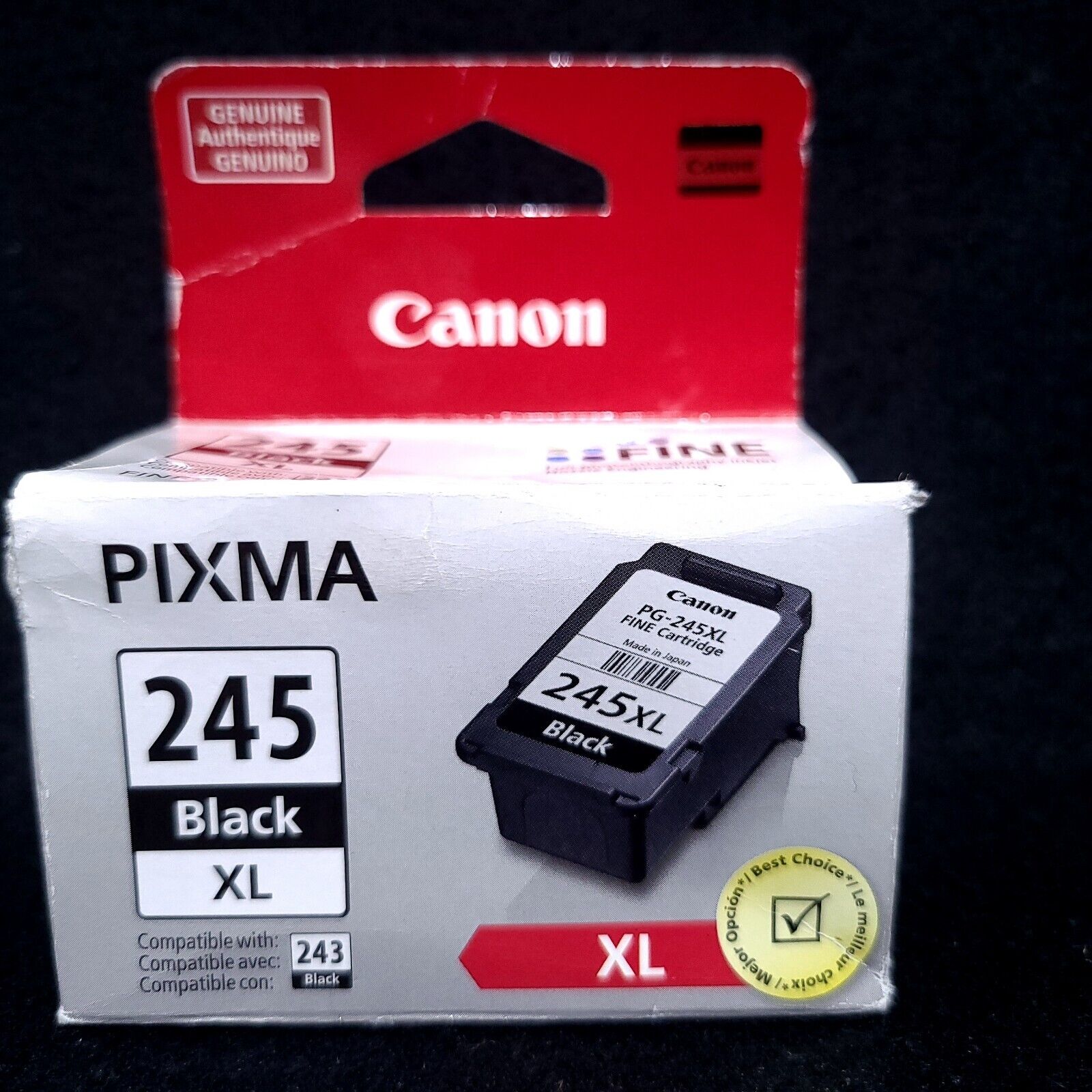OEM Genuine Authentic Canon PG-245XL Ink Cartridge Black Genuine Sealed