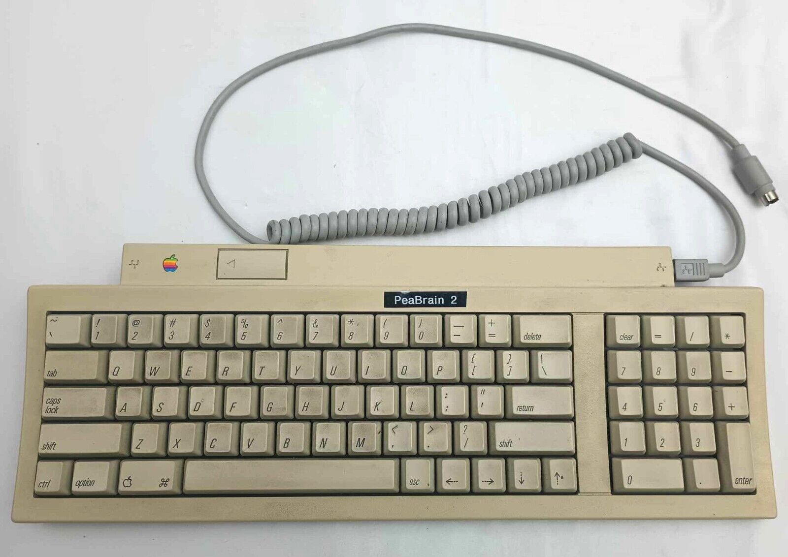 Vintage Apple Keyboard II Macintosh #M0487 With Cable