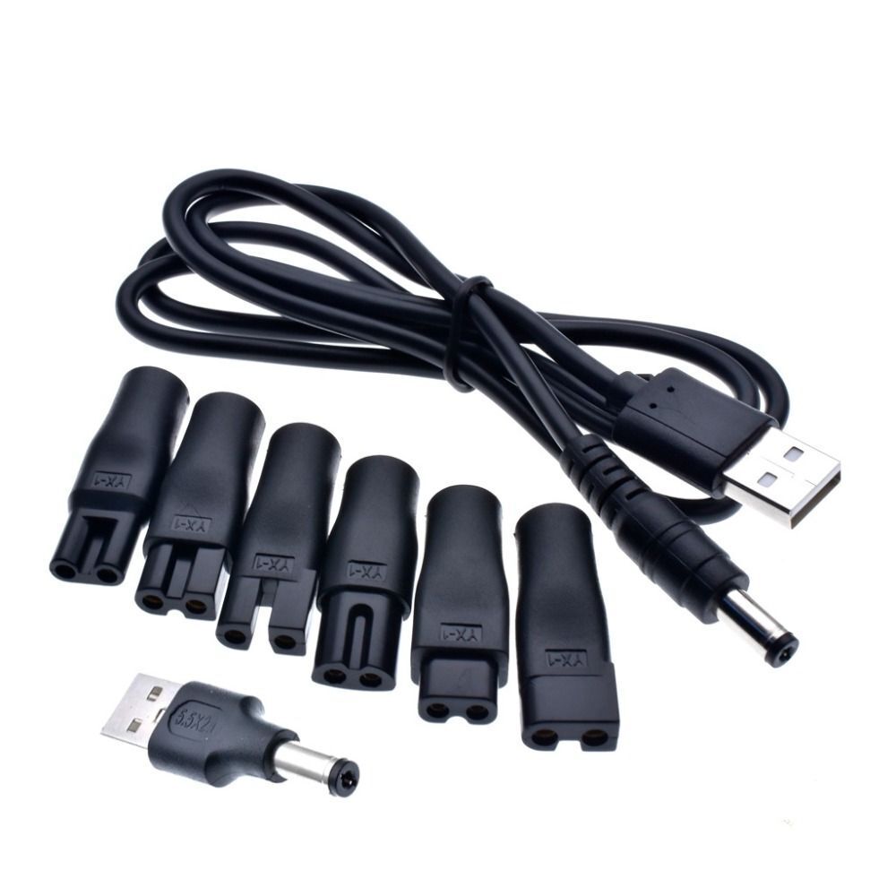 8Pcs Power Cord 5V Replacement Charger USB Adapter For Electric Hair Clippers