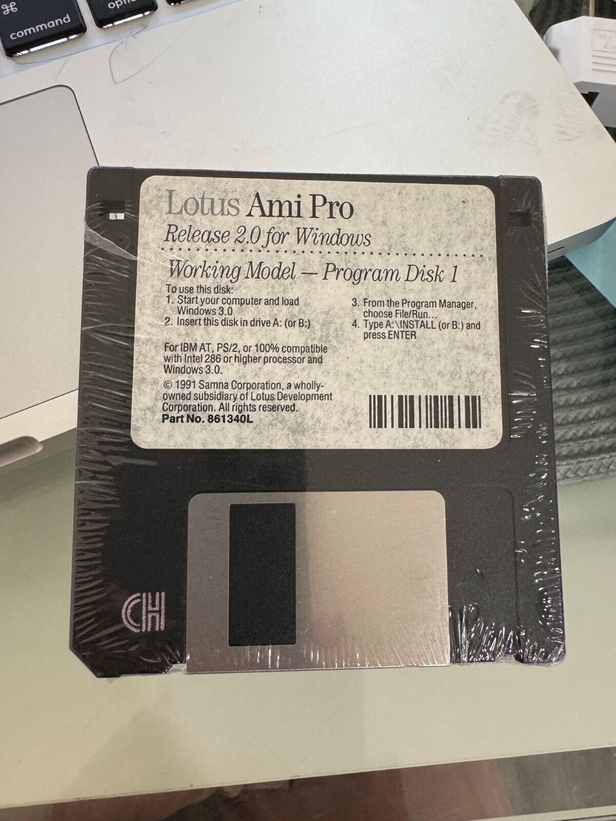 Brand New - Vintage Software - Lotus Ami Pro 2.0 5.25” Floppy Disk