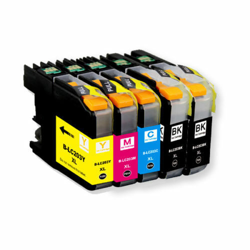 5PK LC203 XL High Yield Compatible Ink Cartridges For Brother MFC-J460DW J480DW