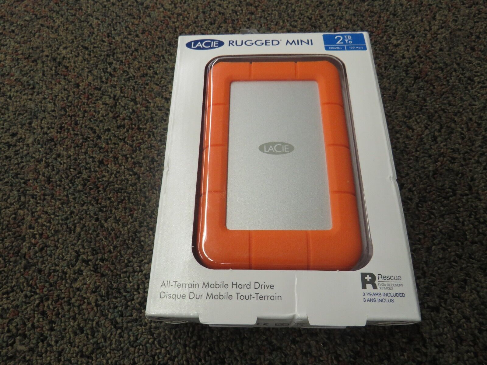 Lacie Rugged Mini USB3 2TB Portable Hard Drive LAC9000298