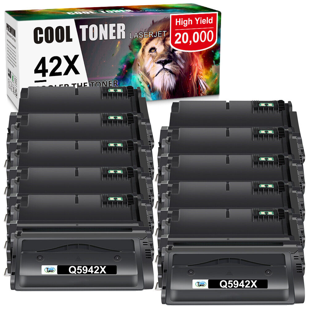 10x Compatible with HP Q5942X 42X Toner LaserJet 4200 4250n 4250tn 4300 4350tn