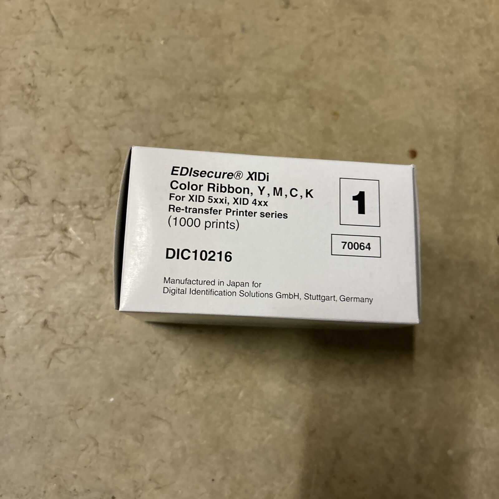 DIC10216 EDIsecure AXIDi Color Ribbon 1000 Prints New Sealed Box