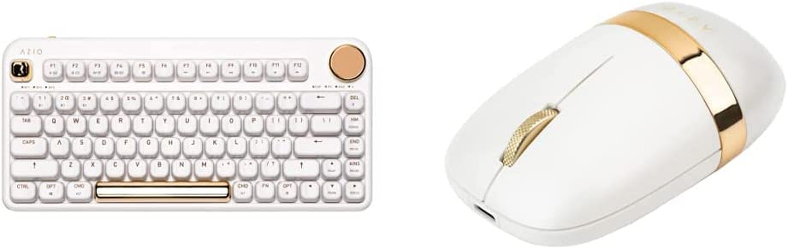 IZO Wireless BT5/USB PC & Mac Mechanical Keyboard, White Blossom & IZO Wireless 