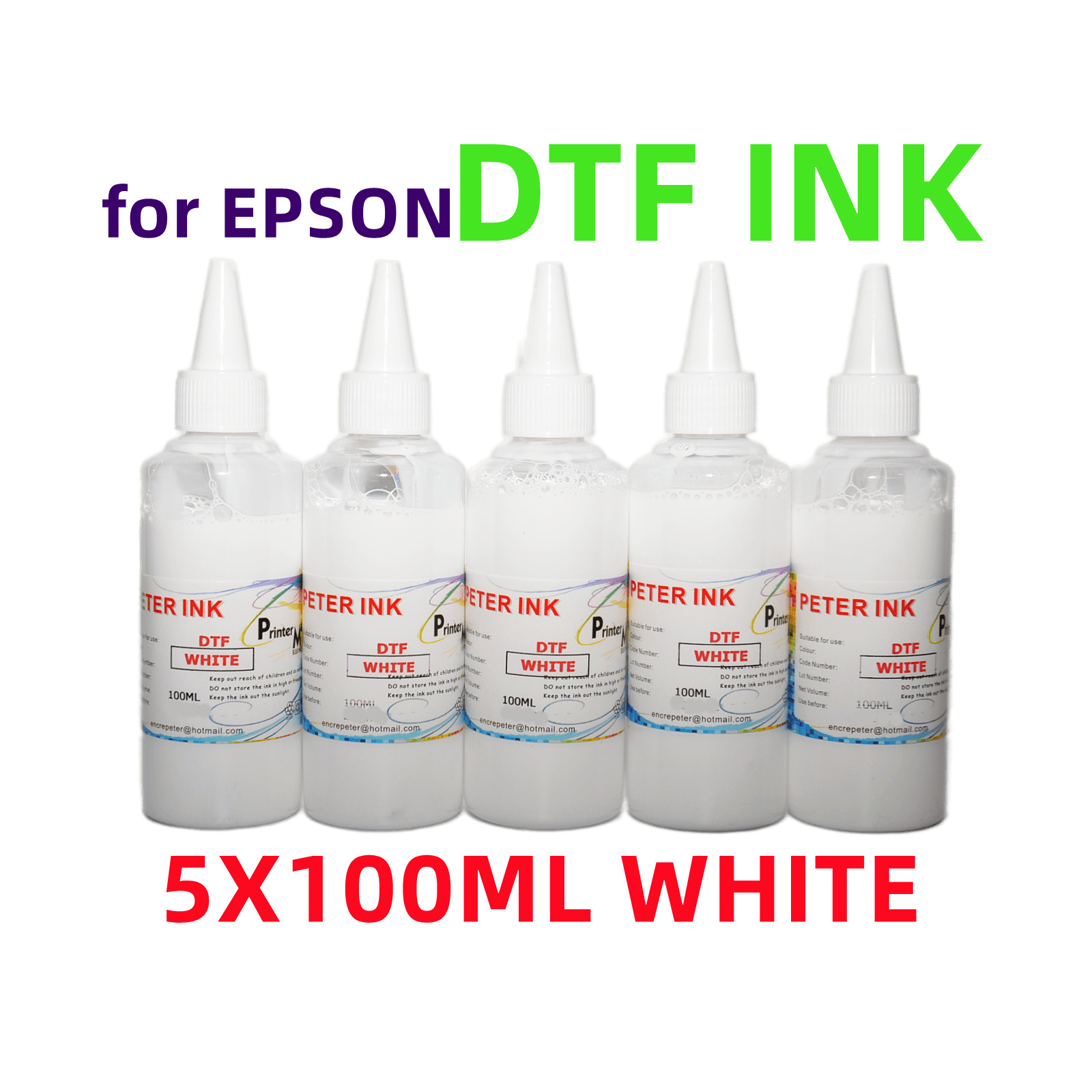 500ML Premium White DTF refill Ink forR2400 R2880 R3000 Printer