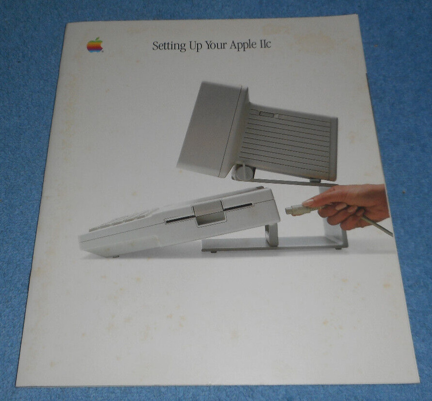 1984 Apple Setting Up Your Apple IIc Computer Instruction Manual Guide Booklet