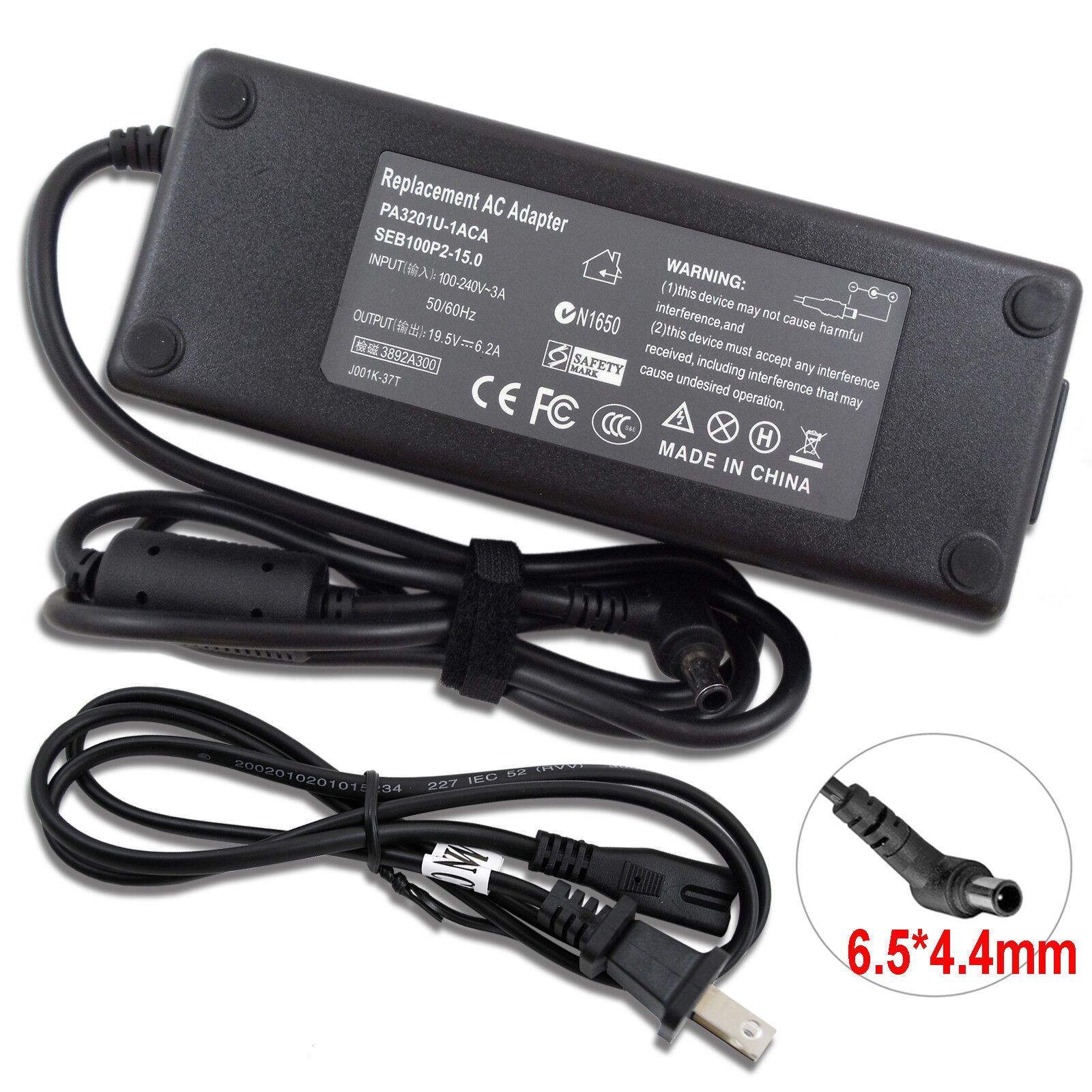 120W 19.5 AC Adapter Charger For Sony LED TV KDL-55W800B KDL-50W790B KDL-50W800C